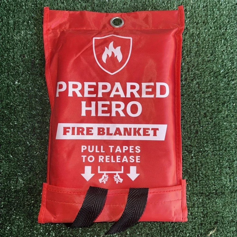 Prepared Hero Fire Blanket 39″×39″ Fiberglass Home Emergency Safety Blanket New